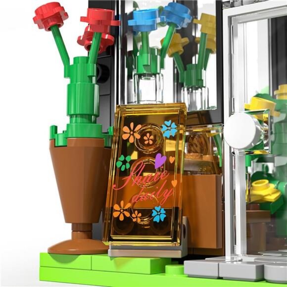 TEMI Flower House Building Set,Garden House Creative Building Toy with LED - Picture 4 of 7